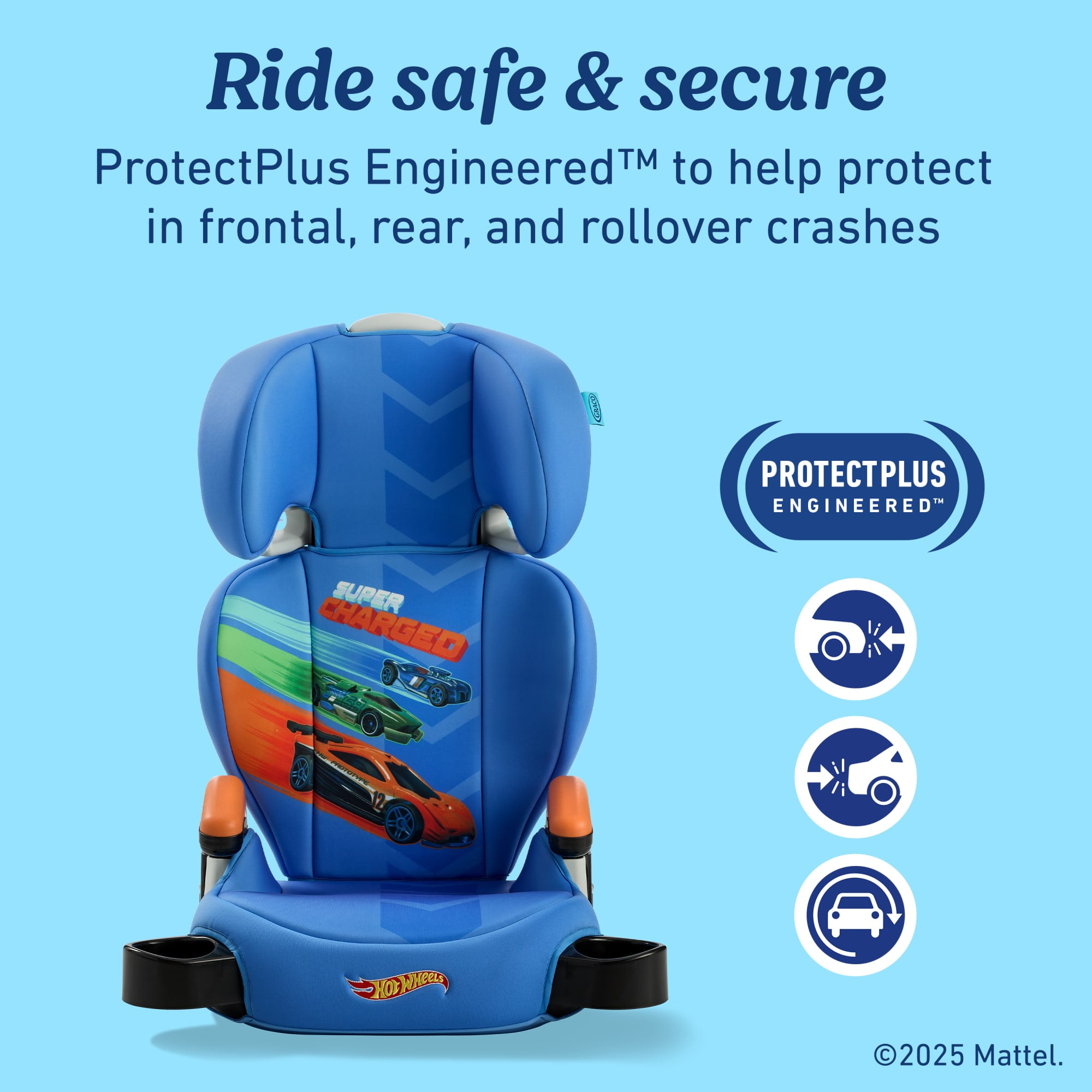 Graco Turbobooster 2.0 Highback Booster Seat, Hot Wheels