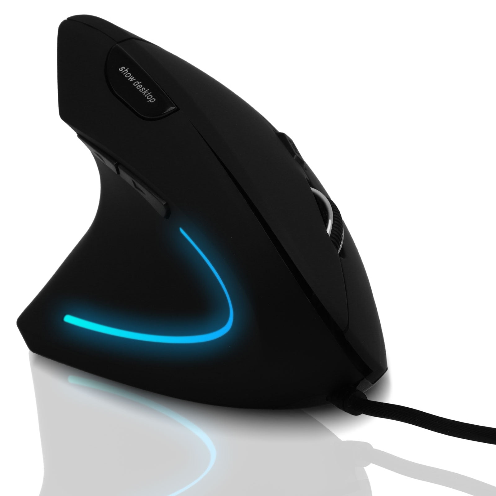 Tsv Wired Vertical Ergonomic Mouse 6 Buttons Optical Ergo Mouse With 4