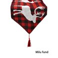 thumbnail image 2 of Christmas Tablecloth Knitting Table Flag with Tassel Desktop Tableware Long Placemat Furniture Protection for Home Dinner Hotel Elk, 2 of 9