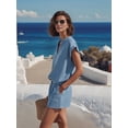 thumbnail image 6 of Women'S Two Piece Sets Summer V Neck Sleeveless Shorts Set XL, 6 of 9