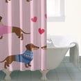 thumbnail image 4 of Colorful Funny Dachshund Shower Curtain 36"x72" ,Bathroom Decorative Shower Curtains Set with 12 Hooks,Modern Waterproof Washable Shower Curtain, 4 of 6