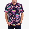 thumbnail image 5 of Yiaed cartoon Skull rainbow spacePrint Men's Short Sleeve Polo Shirt,Golf Polo for Men Three-Button Golf Shirt Athletic Casual Collared T-Shirt- 3X-Large, 5 of 7