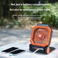 thumbnail image 6 of Camping Fan Solar USB Rechargeable 7800mAh 4Speeds LED Light Timer For Outdoor Activity Tent Bedroom Coolers, 6 of 8