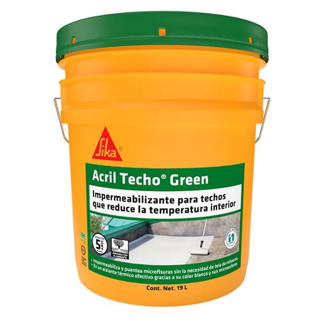 impermeabilizante fibratado acril techo super 5 años rojo 19 l