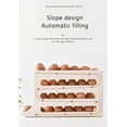 thumbnail image 4 of 4 Tiers Egg Holder for Fridge - Auto Rolling Fridge Egg Organizer, Space-Saving Egg Dispenser Holder, 30 Eggs Fridge Egg Rack Large Capacity Egg Dispenser for Refrigerator (Beige), uinen-25, 4 of 5