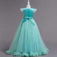 thumbnail image 4 of Miluxas Robe de Princesse pour Filles Robe Formelle pour Enfants Robe de Bal Concours Mariage Fête Robes pour Filles Vert 9-10 Ans, 4 of 6