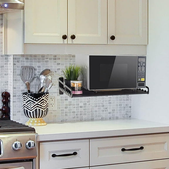 Microwave Oven Rack, 23.58"x15.52" Shelf for Microwave Wall Mount