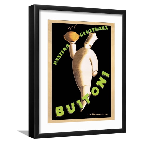 Art.com Buitoni, 1928 Art Print by Federico Seneca, Black Frame Wall Art, 17" x 21"