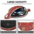 thumbnail image 4 of Fanny Pack Red Christmas Gingerbread Man Pattern Waist Pack Bag,Running Cross Bag,Waterproof Large Fanny Packs for Women Men for Travel Running Hiking Cycling, 4 of 6