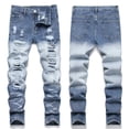 thumbnail image 3 of RUTAYY Children Boys Distressed Jeans High Street Long Denim Pants with Pocket Comfortable Stretch Elegant Casual Trousers, 3 of 9