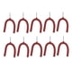 thumbnail image 2 of 10 ganchos en forma de U con tornillos para montar en la pared, para organizar el almacenamiento de raquetas de tenis en el garaje. Rojo, 2 of 9