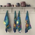 thumbnail image 5 of Wobogo Pretty Owl Kitchen Towel 1 Piece Large Cotton Dishcloth Premium Absorbency Set with Hanging Loop, 5 of 7
