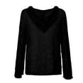 thumbnail image 3 of Bovemsi Sweaters for Women Cozy Women's Hollow Out Crochet Sweater Long Sleeve Drop Shoulder Pullover Hoodie Knitwear Fall Sweaters, 3 of 6