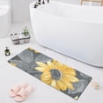 thumbnail image 7 of Sunflowers and Leaves Bathroom Rug Non Slip Bathroom Mats Entry Door Soft Carpets for Kitchen Bedroom Living Room 39x20 inch, 7 of 7