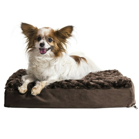 UPC: 0815181022822 | FurHaven Pet Products Ultra Plush Deluxe Orthopedic Pet Bed for Dogs & Cats – Chocolate  Small