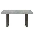 thumbnail image 3 of SUSAN GREY Faux Marble Dining Table Set for 4, Modern Rectangular Table with Upholstered Chairs, Rubberwood Frame, Gray, Perfect for Dining Room., 3 of 6