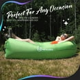 thumbnail image 3 of Nevlers Green Inflatable Lounger with Travel Bag and Pockets, 3 of 9
