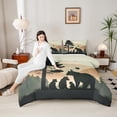 thumbnail image 6 of Manfei Black Bear Family Full Size Comforter Sets, Western Animal Wildlife Bedding Comforter Set, Rustic Lodge Cabin Reversible Bedding Sets, Microfiber Bedroom Decor, 3-Piece, 6 of 9