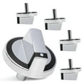 thumbnail image 1 of Experience Seamless Oven Control with Silver & Black ABS Knobs, Specifically Crafted for Whirlpool Ovens, 1 of 3