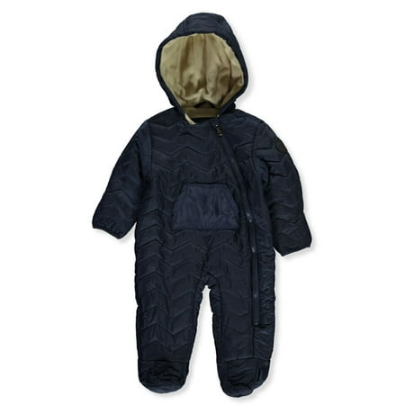 Perry Ellis Baby Boys' Chevron Quilt 1-Piece Snowsuit