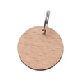 thumbnail image 4 of Unfinished Dog Tag Blank Cat Tag Necklace Pendant Decor Craft Wooden Cutouts Round 3x3x0.2cm, 4 of 8