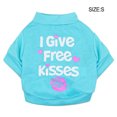 thumbnail image 2 of Ropa Camisa Greeniant Primavera Verano Algodón Beso Letra Impreso para perros Cachorro Cyan С, 2 of 6