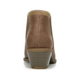 thumbnail image 2 of LIFE STRIDE Womens Brown Side Cutouts Perforated Cushioned Payton Almond Toe Block Heel Slip On Booties 9.5 W, 2 of 4