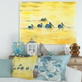 thumbnail image 2 of Designart ' Pelicans Birds On The Yellow River ' Farmhouse Canvas Wall Art Print, 2 of 4