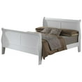 thumbnail image 3 of Passion Furniture Louis Philippe White Full Sleigh Bed with High Footboard, 3 of 3