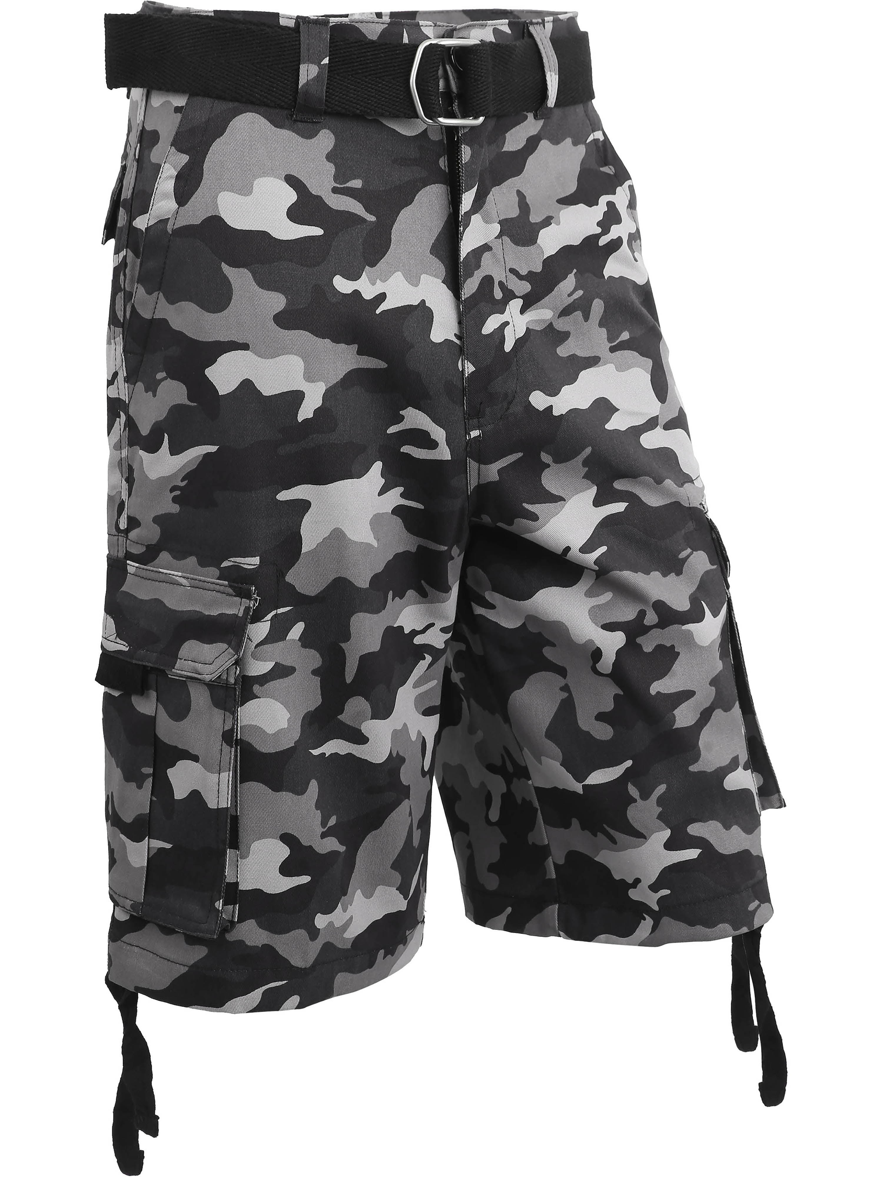 Outdoor Camouflage Twill Cargo Shorts 11 Inseam TRGPSG Mens Camo Multi-Pocket Relaxed Fit Casual Shorts 