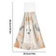 thumbnail image 6 of Yayeee Kitchen Hanging Hand Towels Set of 2 with Loop Bathroom Absorbent Tie Towel, Halloween Ghosts, 6 of 7