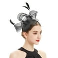 thumbnail image 1 of Hat For Women Wedding Flower Cocktail Mesh Hair Clip Tea Party Headband, 1 of 4