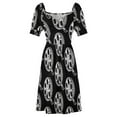thumbnail image 4 of Film Reel Black and White Sleeveless Dress Cocktail of dresses Women long dress Long dress woman, 4 of 5