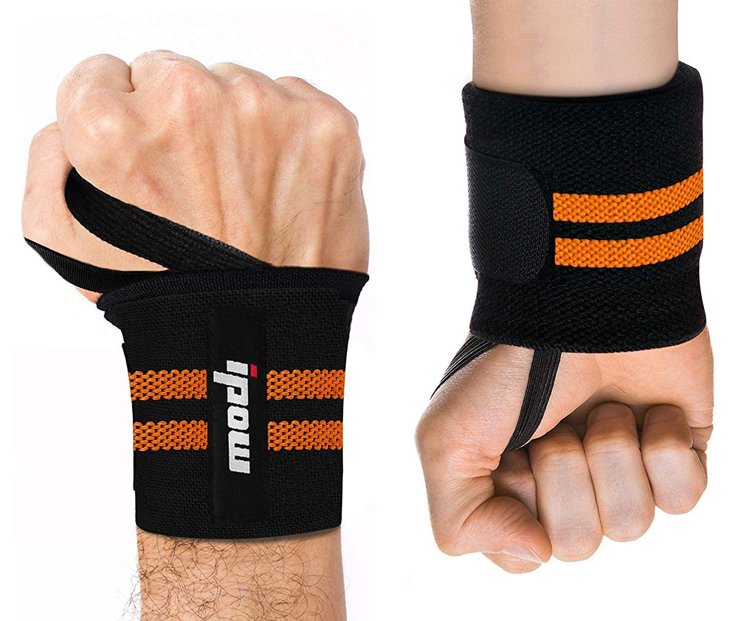 2x Weight Lifting Wrist Straps Thumb Support Gym Training Bar Wraps Bodybuilding 