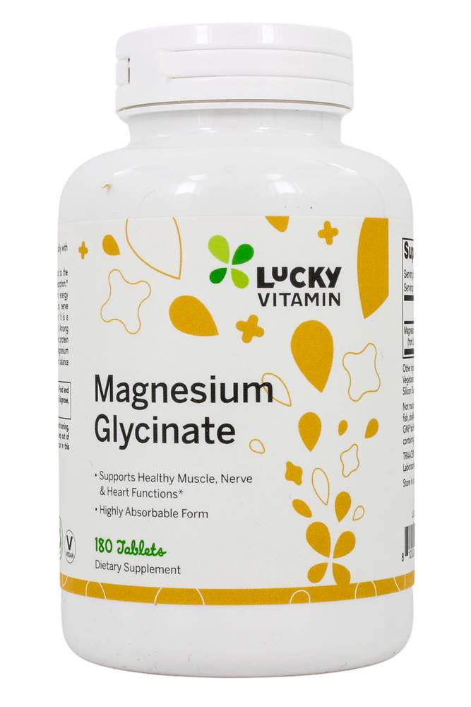 LuckyVitamin Magnesium Glycinate Nervous System Support 200 mg. 180