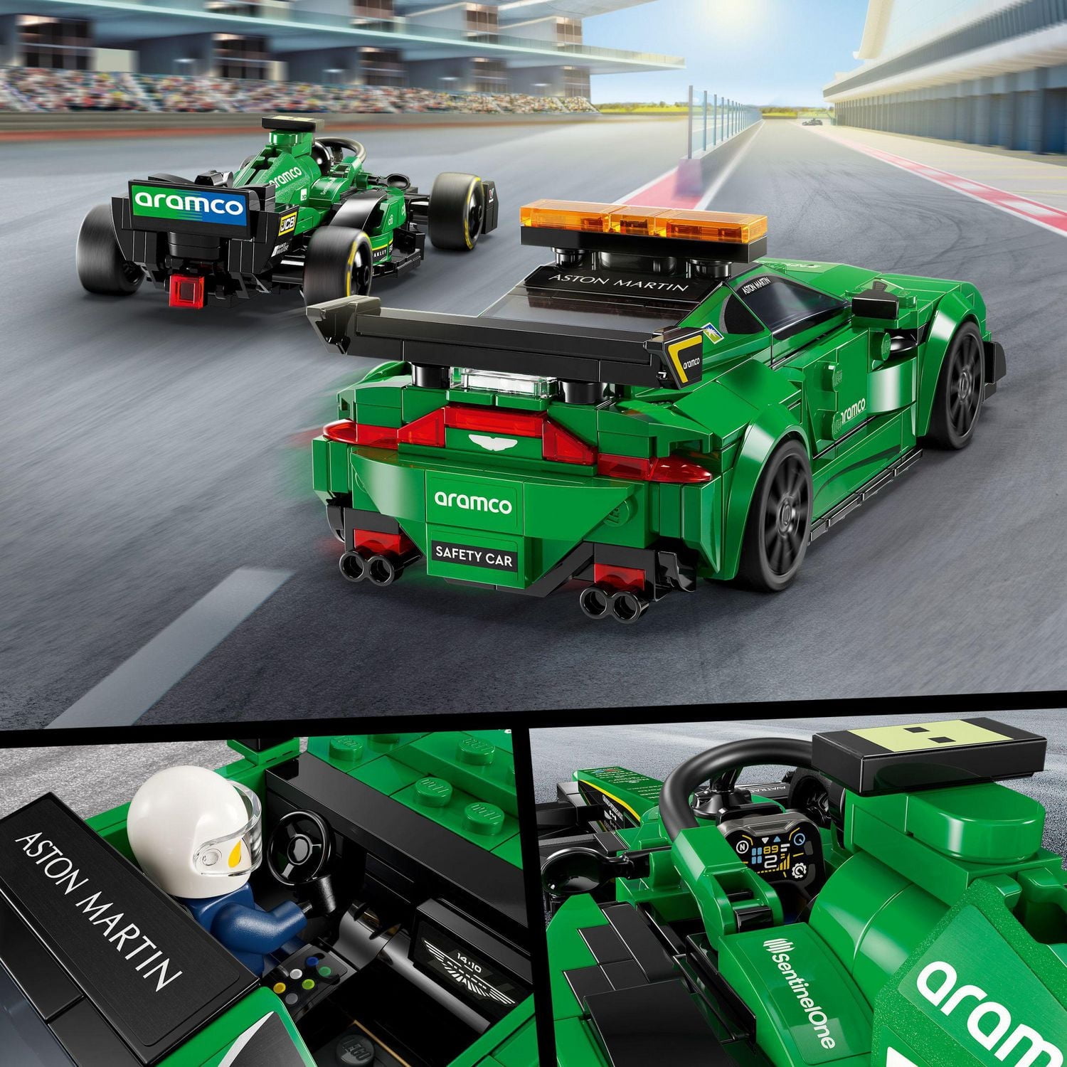 LEGO Speed Champions La voiture de sécurité Aston Martin et l’AMR23 76925 Ensemble de construction (564 pièces)