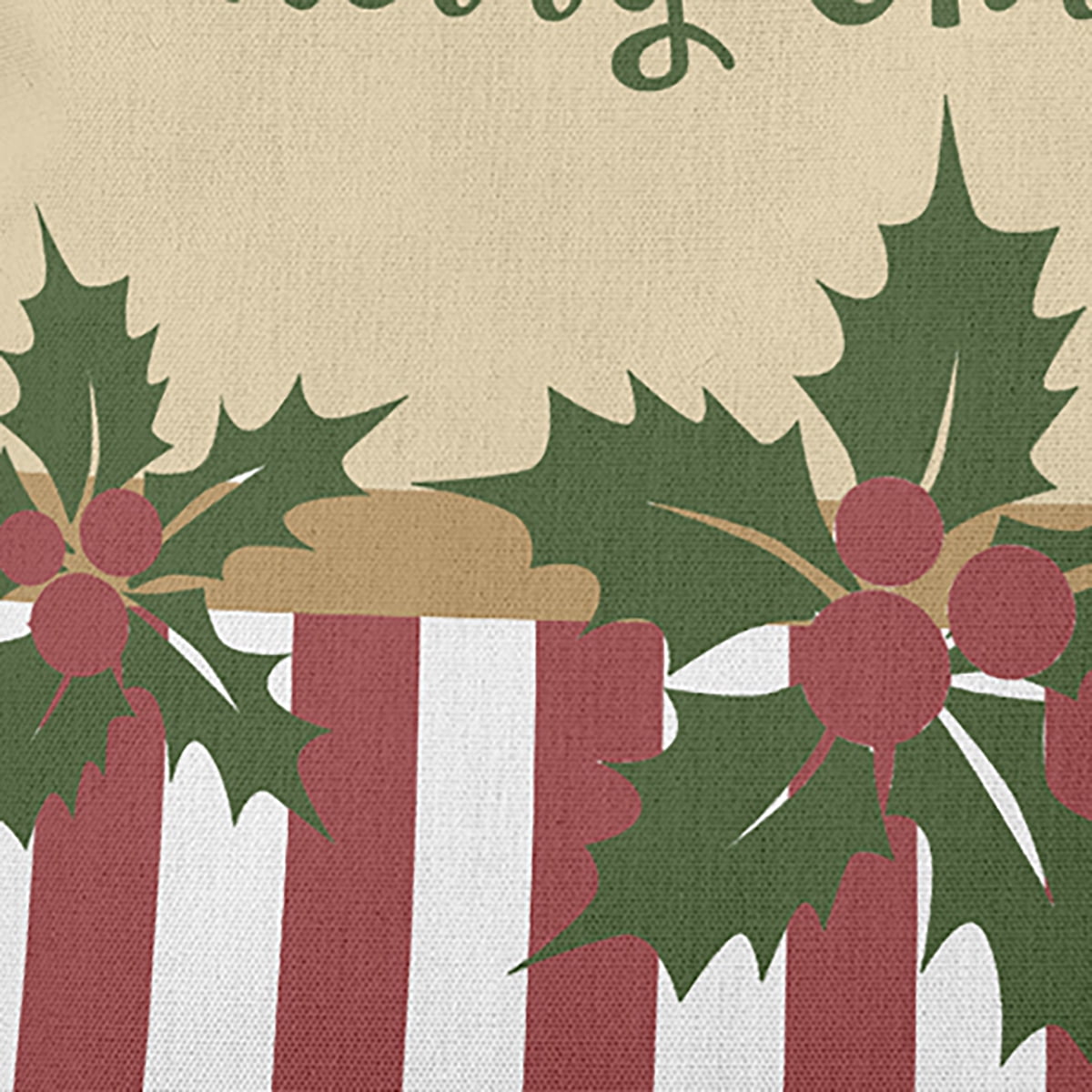 18" x 18" Simply Daisy Merry Christmas Stripes Polyester Indoor/Outdoor Pillow, Moss Green Qty 1