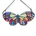 thumbnail image 1 of Clearance! Stained Glass Window Hanging Honeycomb Multicolor Butterfly Bee Stained Glass Panels Garden Window Ornament, 1 of 7