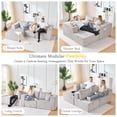 thumbnail image 6 of 106" Cloud Modular Sectional Sofa with L-Shape Chaise, 4-Seat Deep Boneless Couch for Living Room, 6 of 7