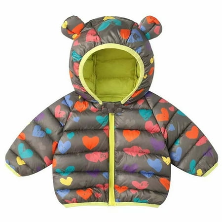 

Kids Boys Girls Puffer Down Alternative Winter Hooded Cartoon Christmas Prined Windproof Coats Deer Ears Hooded Warm Cotton Jacket Hoodies Lightweight Outerwear Outfits