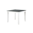 thumbnail image 2 of Benjara Helio 5 Piece Dining Table and Chairs Set, White Wood, Gray Fabric Seats, 2 of 6