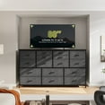 thumbnail image 6 of EnHomee Wide Dresser with 16 Drawers TV Stand with Power Outlet Gray Dresser for Bedroom Fabric Dresser TV Stands for living Room/Bedroom,51.1"W*11.8"D*34.8"H, 6 of 8