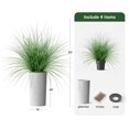 thumbnail image 3 of Artificial Tree in White Marble Effect Planter, Fake Onion Grass Silk Tree for Indoor and Outdoor Home Decoration - 55" Overall Tall (Plant Pot Plus Tree), 3 of 6
