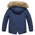 thumbnail image 2 of Chrisuno Boy's Essential Outdoor Travelling Winter Parka Subzero Coat Heavyweight Sherpa Puffer Jacket Navy 10-12, 2 of 5