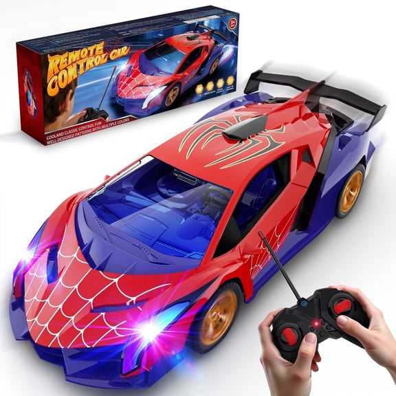 Aogsiyt Remote Control Car for Kids with LED Lights, 1:18 Drift RC Cars Toy, Brithday Gift for Boys Girls Ages 3-12