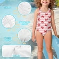 thumbnail image 6 of Yuyamidu Girls Swimsuit One Piece Girls' Swimwear Sleeveless Quick Dry Bathing Suits Crab Printing Toddler Crossback Hawaiian Swimwear Gymnastics Leotards, 6 of 7