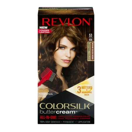 Revlon colorsilk buttercream hair color, 53 medium golden (Best Hair Color Product For Black Hair)