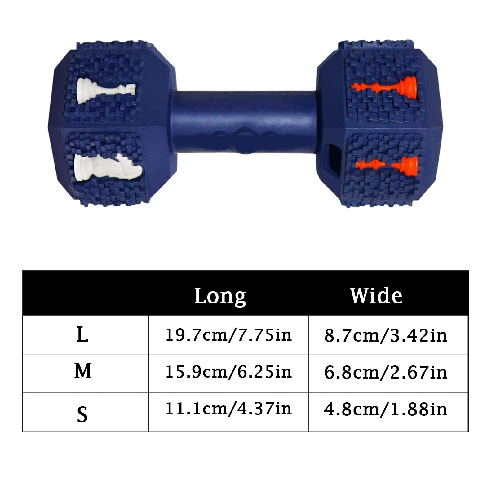 Large Dog Toy, Natural Rubber Treat Dispensing, Teeth Cleaning, Interactive, Sound Making, Durable, Blue - for Large Dogs, Chewing, Puzzle, Playtime, Training