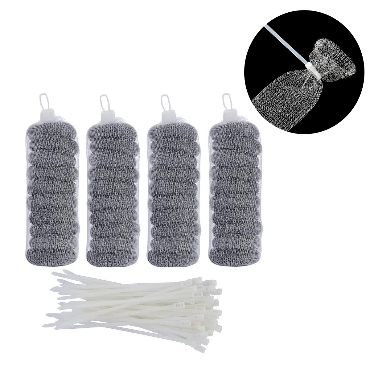 40 Pieces Lint Traps Washing Machine Lint Trap Snare Laundry Mesh Washer Hose Filter with 40