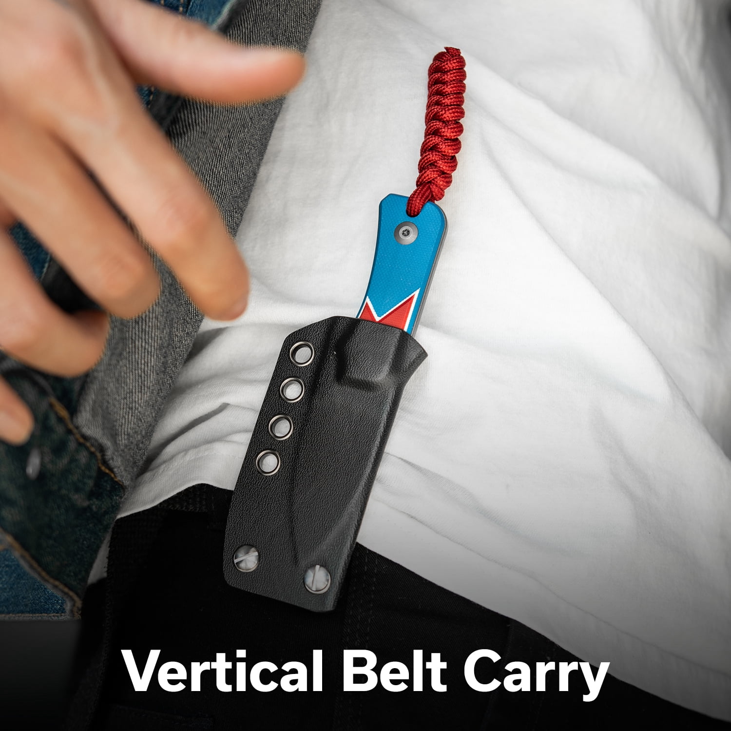 CIVIVI Baby Banter Small Fixed Blade Knife with Kydex Sheath & Belt Loop, 2.39" Nitro-V Blade G10 Handle, Lanyard and Chain Included C23045A-1
